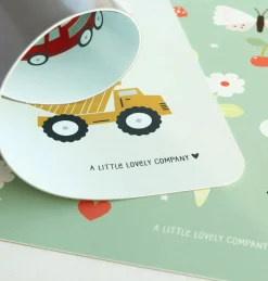 A Little Lovely company pöytä tabletti ruokailuun ja askarteluun - Ajoneuvot