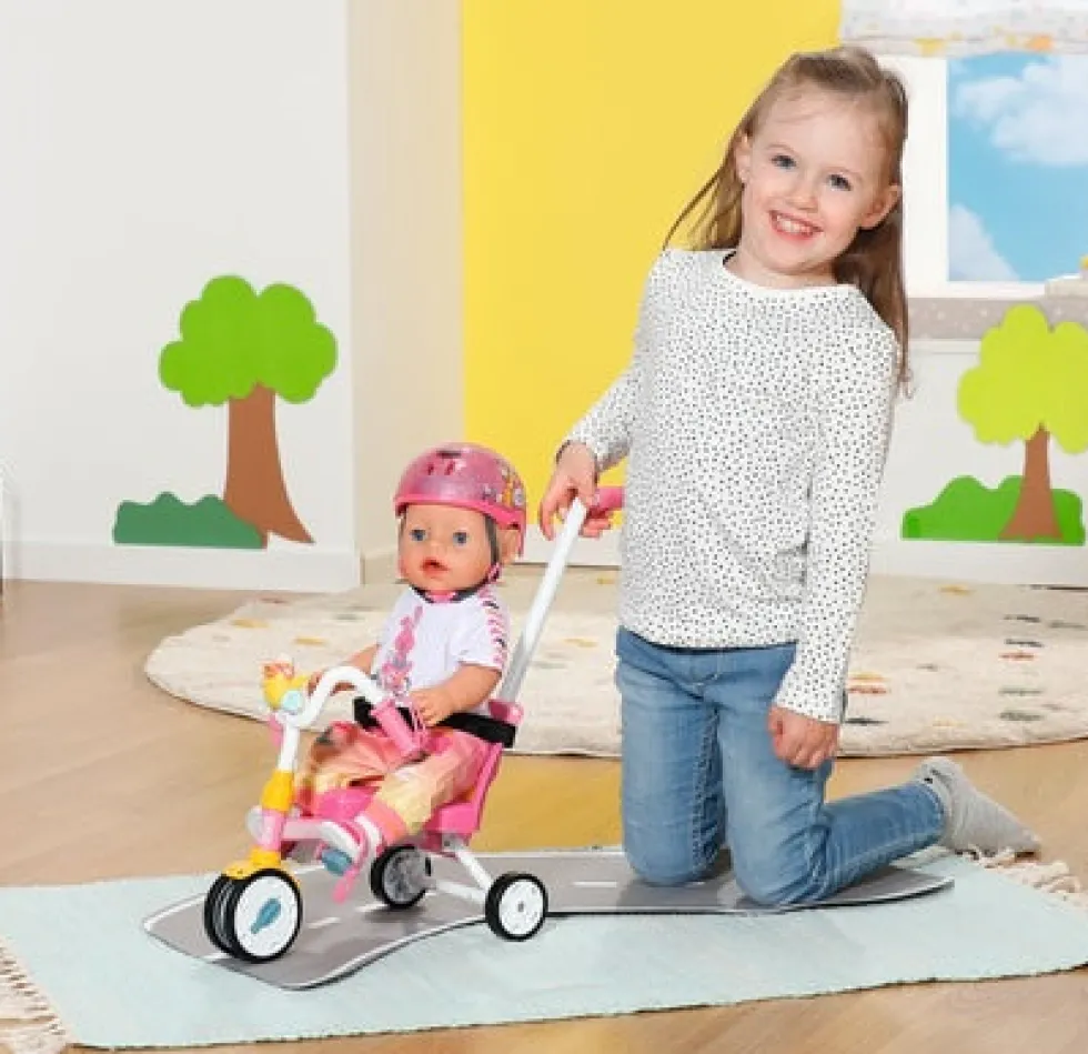 Baby Born nuken kolmipyörä työntöaisalla