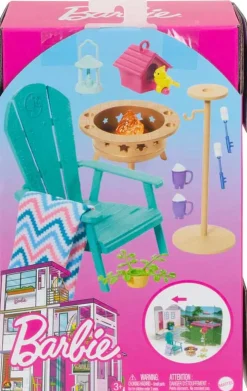 Barbie Huonekalusteet - Pihatuoli, nuotio ja vaahtokarkit