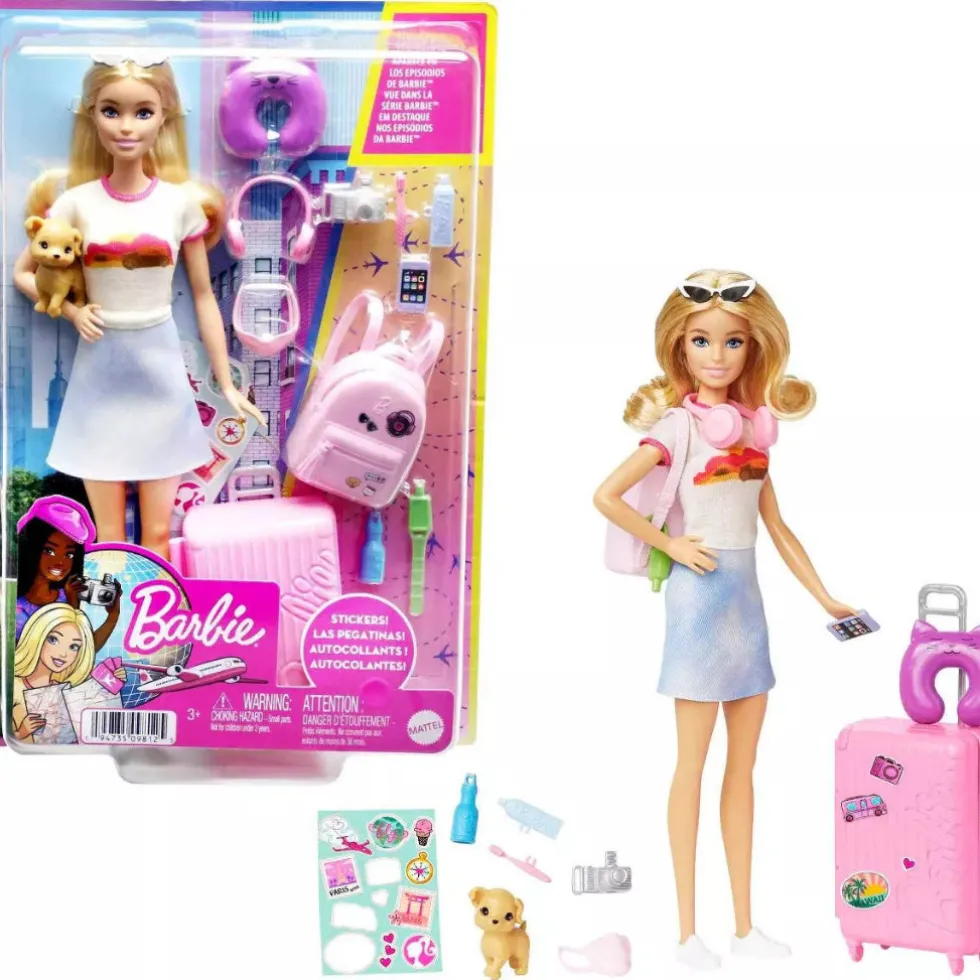 Barbie Malibu loma nukke ja koiranpentu