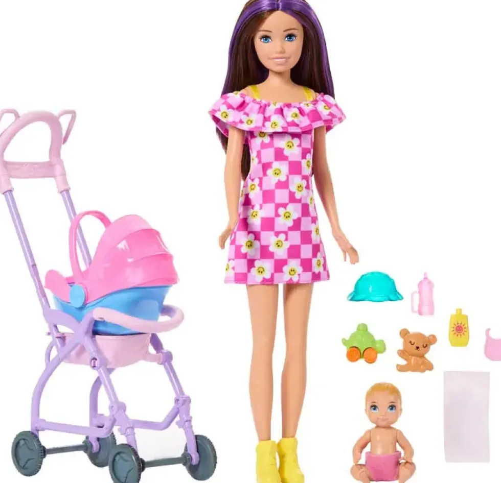 Barbie Skipper Babysitter Lastenhoitaja ja rattaat