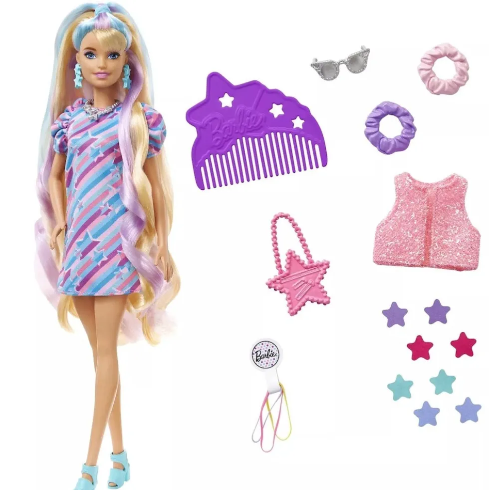 Barbie Totally Hair nukke ja asusteet