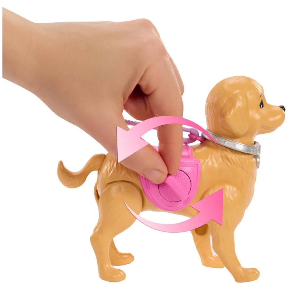 Barbie Walk And Potty nukke ja koira leikkisetti