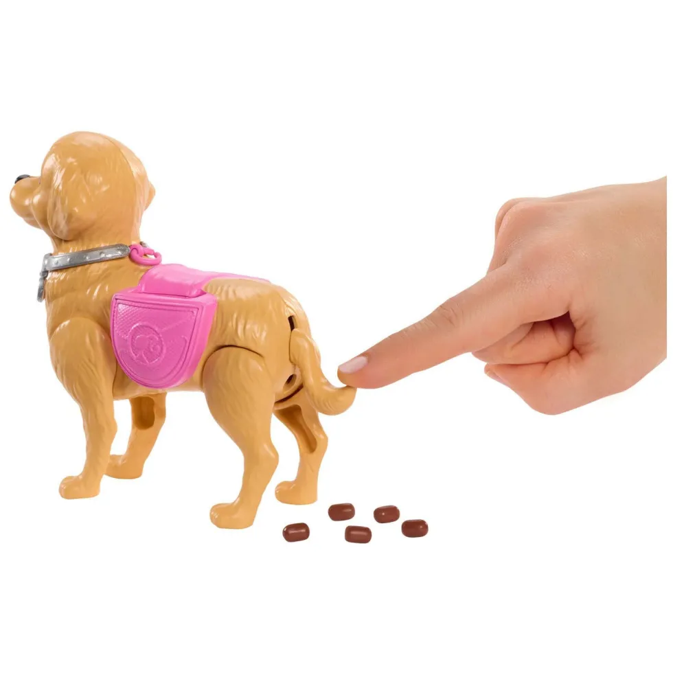 Barbie Walk And Potty nukke ja koira leikkisetti