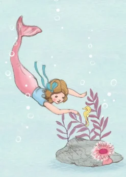 Belle & Boo Diving Mermaid merenneito kortti
