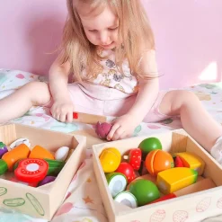 Bigjigs puiset hedelmät leikkuu setti