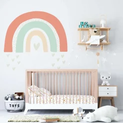 Decochic persikka Sateenkaari -seinätarra