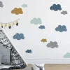 Decochic Pilvenhattarat -seinätarrat, sininen ja sinappi