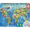 Educa Dinosaurukset maailman kartalla palapeli - 150 palaa