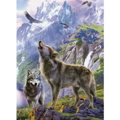 Educa Wolves In The Rocks palapeli - 500 palaa