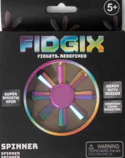 Fidgix metallic Spinner fidget - sormissa pyöriteltävä