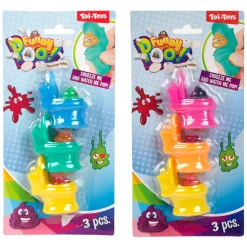 Funny Boo kimalle kakka puristeltava fidget lelu 3kpl - Lajitelma