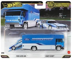 Hot Wheels Premium Team Transport Ford Capri Gr5 & Fleet Flyer #88