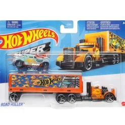 Hot Wheels Road Roller kuorma-auto ja kilpa-auto