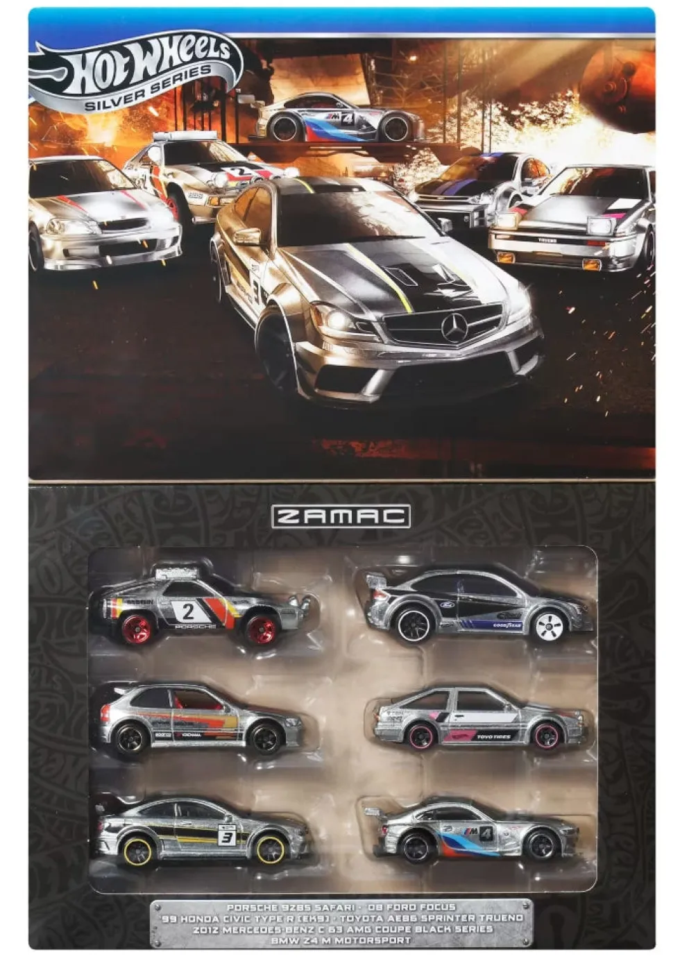 Hot Wheels Silver Series ZAMAC 1/64 - 6kpl keräilypakkaus