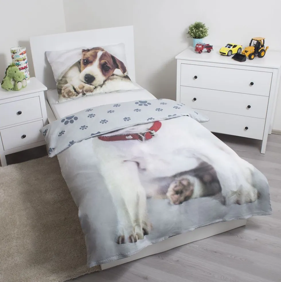 Jack Russell koiranpentu Pussilakanasetti 140x200