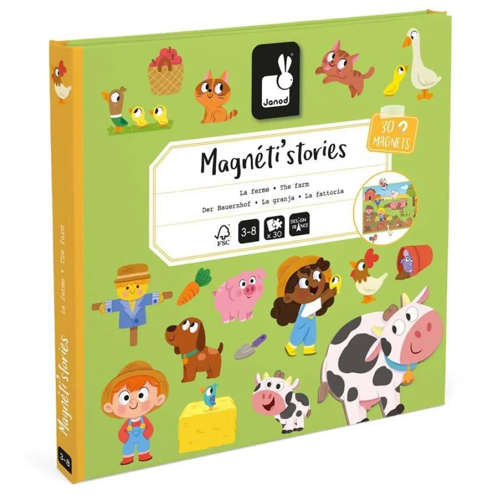 Janod Magneettileikki kirja - Maatilalla