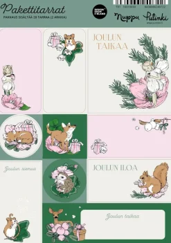 Jouluiset pakettitarrat 20kpl - Nuppu print