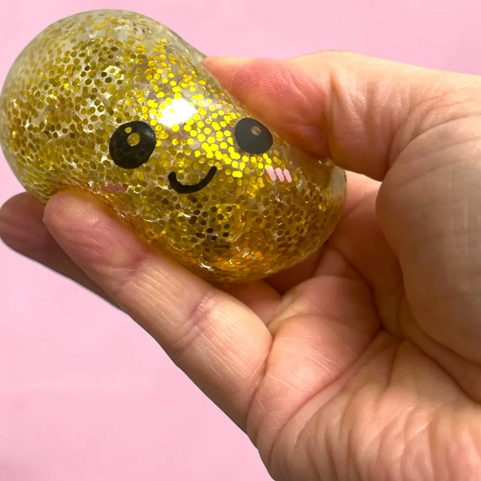 Kawaii Squishy Dumpling Glitter Beads Edition 5,5cm yllätys fidget