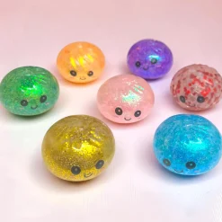 Kawaii Squishy Dumpling Glitter Beads Edition 5,5cm yllätys fidget