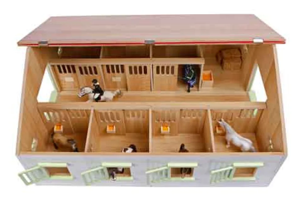 Kids Globe Hevostalli 1:24 (sopii Schleich hevosille), Huom! pakkauksessa kulumaa!