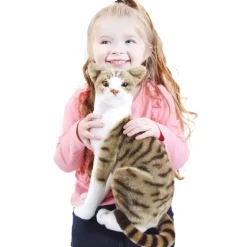 Kissa pehmolelu harmaa raidallinen 35cm