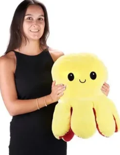 Käännettävä mieliala XL Mustekala pehmolelu 40cm