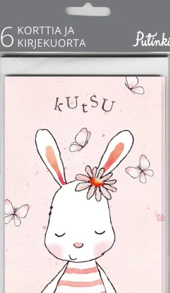 Kutsukortit juhliin - Pupu 6kpl
