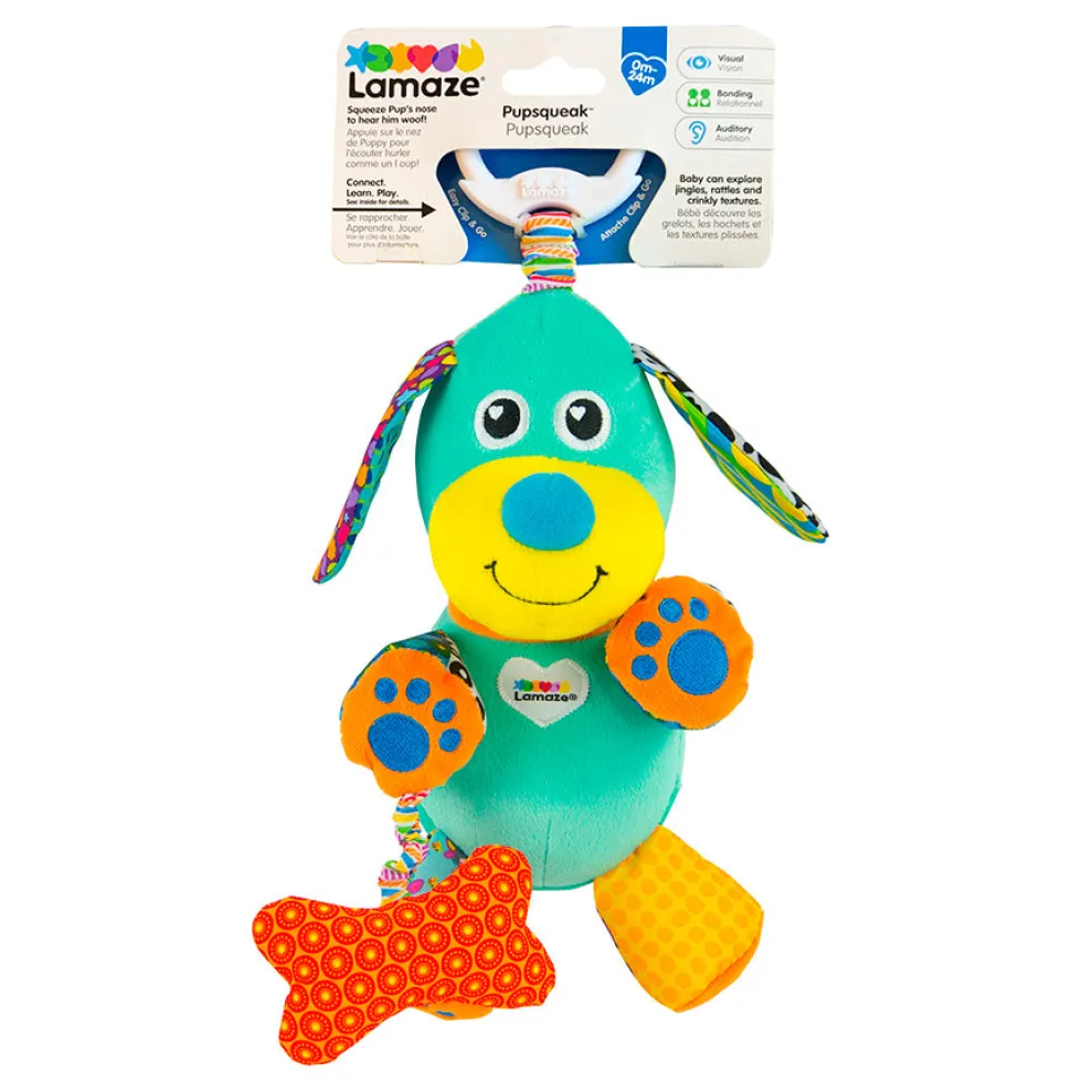 Lamaze Pupsqueak Koira vauvan pehmolelu