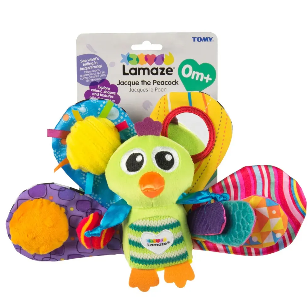 Lamaze Riikinkukko värikäs vauvan lelu