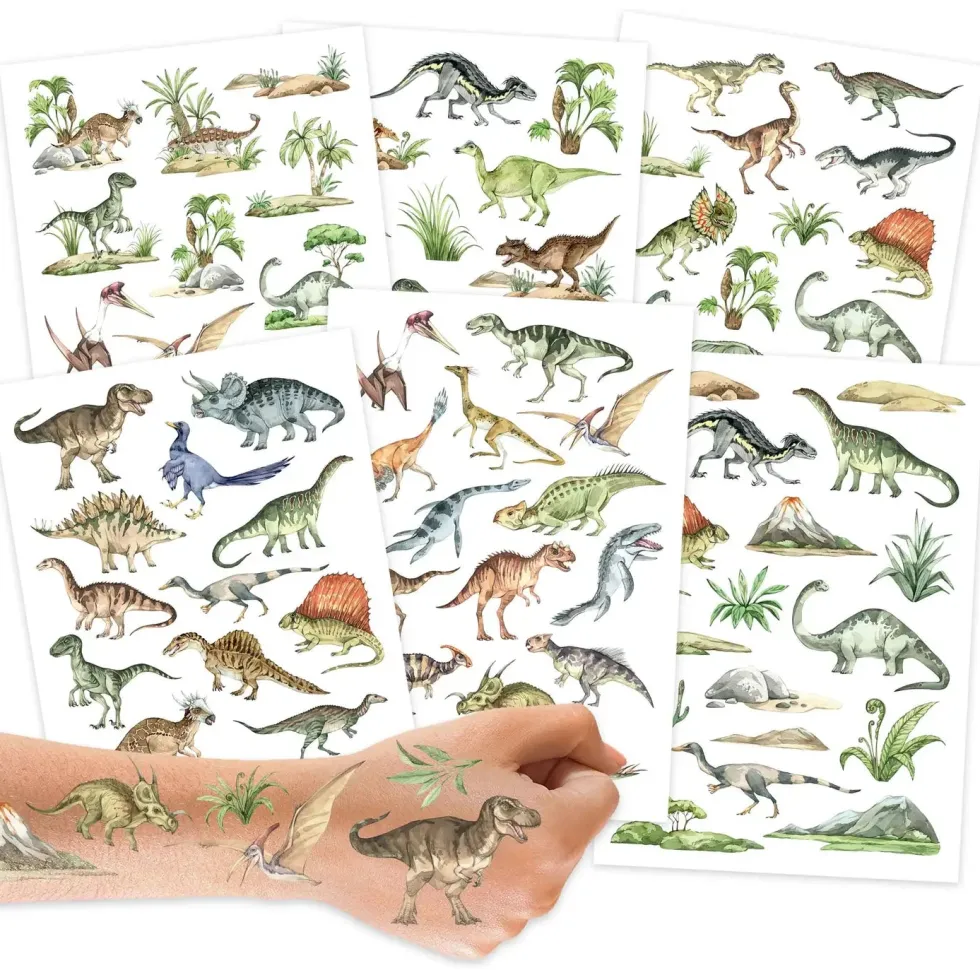 Lasten tatuointi kuvat 100kpl - Dinosaurukset