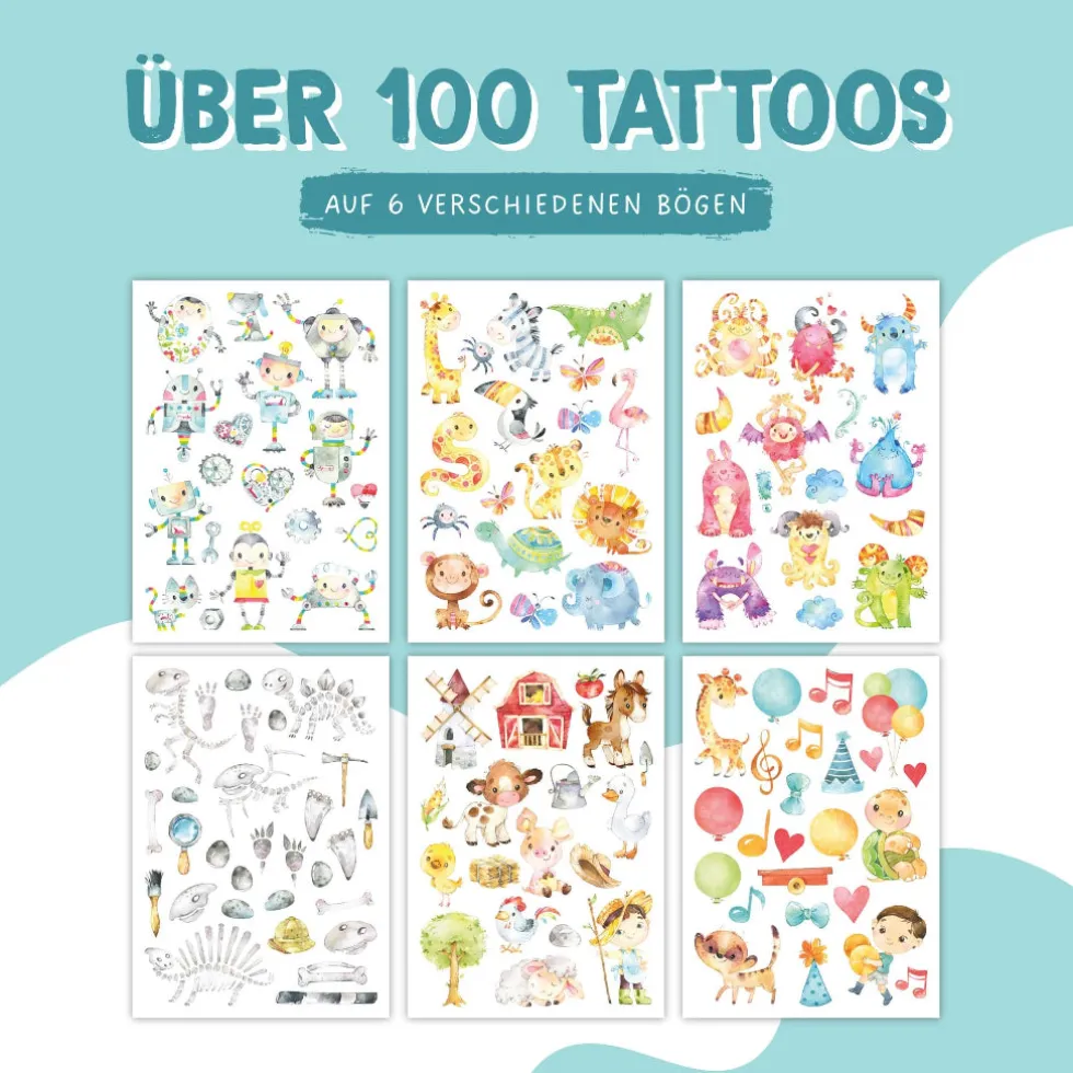 Lasten tatuointi kuvat 100kpl - Robotit ja monsterit