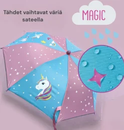 Lasten väriä vaihtava Magic Sateenvarjo - Yksisarvinen