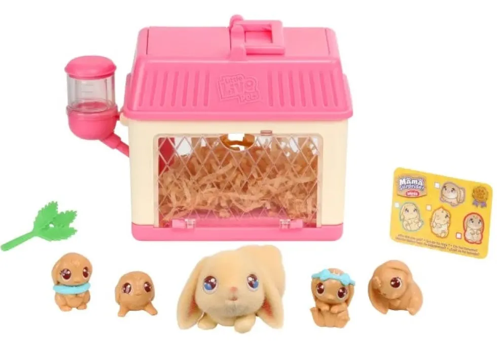 Little Live Pets Mama Suprise Mini pupu + vauvat leikkisetti