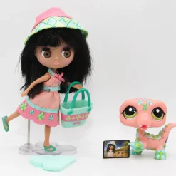 Littlest Petshop Blythe nukke B16 ja Krokotiili #1853