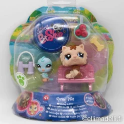 Littlest Petshop Chow Chow koira #1983 ja Undulaatti #1984
