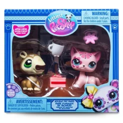 Littlest Pet Shop G7 Holiday Pet Pair, Capybara #269 ja Kissa #270