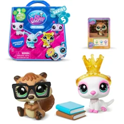 Littlest Pet Shop G7 S5 Books & Bling Pet Pair, Majava #417 ja Saukko #418