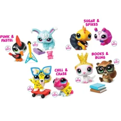 Littlest Pet Shop G7 S5 Punk & Pastel Pet Pair, Tikka #411 ja Pupu #412
