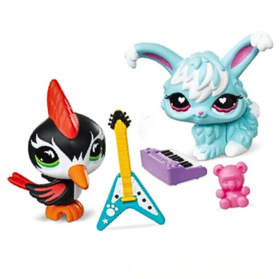 Littlest Pet Shop G7 S5 Punk & Pastel Pet Pair, Tikka #411 ja Pupu #412