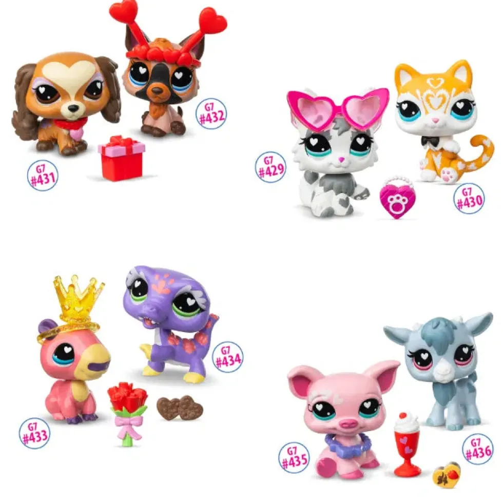 Littlest Pet Shop G7 S5 Valentines Pet Pair, Kissa #429 ja Kissa #430
