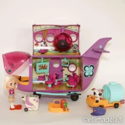 Littlest Petshop Jet Set Lentokone, Blythe #B22 ja Bulldog #2106