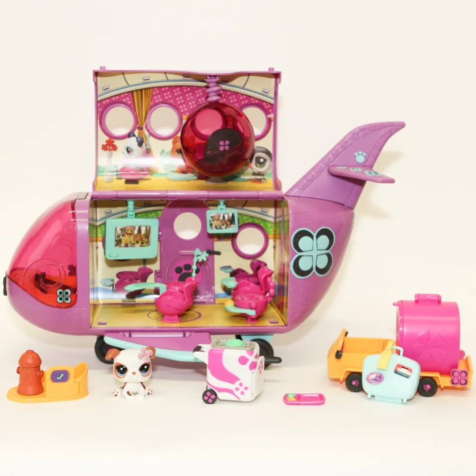 Littlest Petshop Jet Set Lentokone ja Bulldog #2106