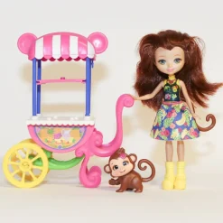 Mattel Enchantimals apina Merit nukke ja lemmikki - Second Hand
