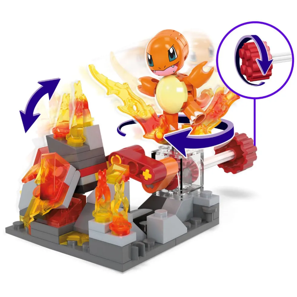 Mega Construx Pokemon Charmanders Fire Spin -rakennussetti