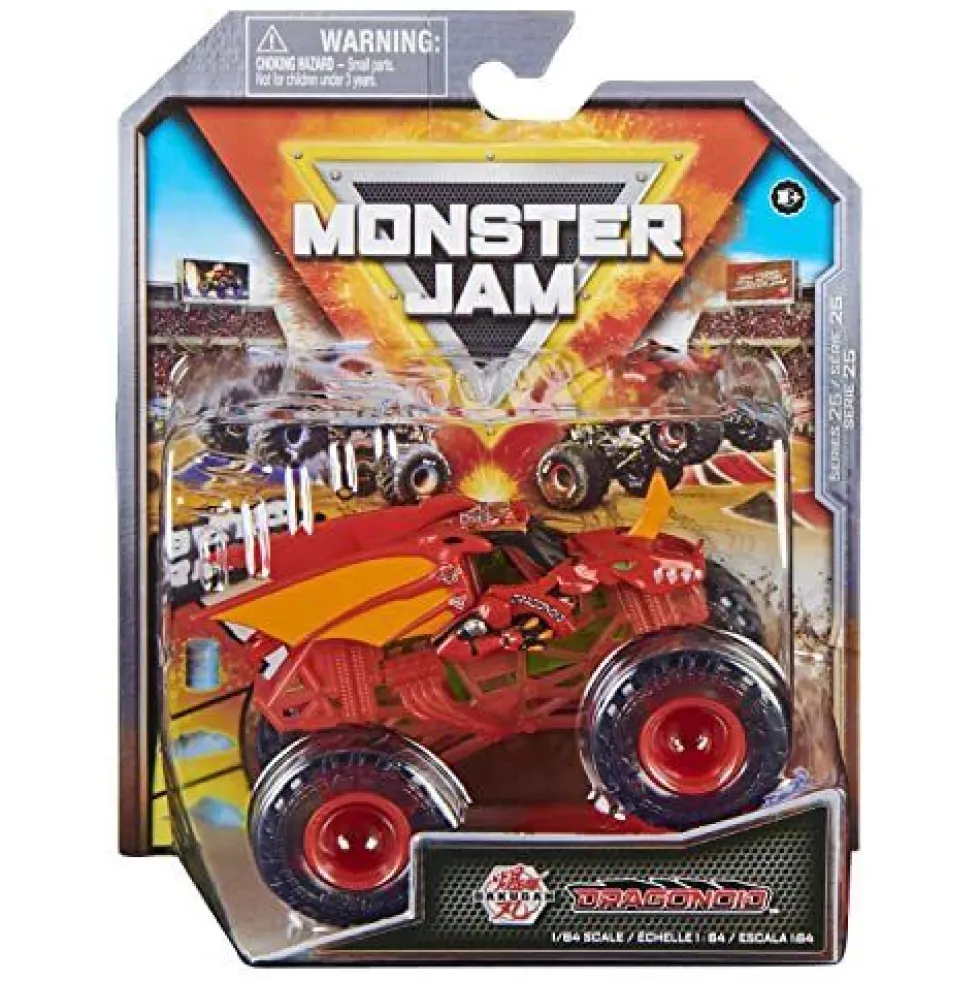 Monster Jam Dragonoid monsteri auto 1:64