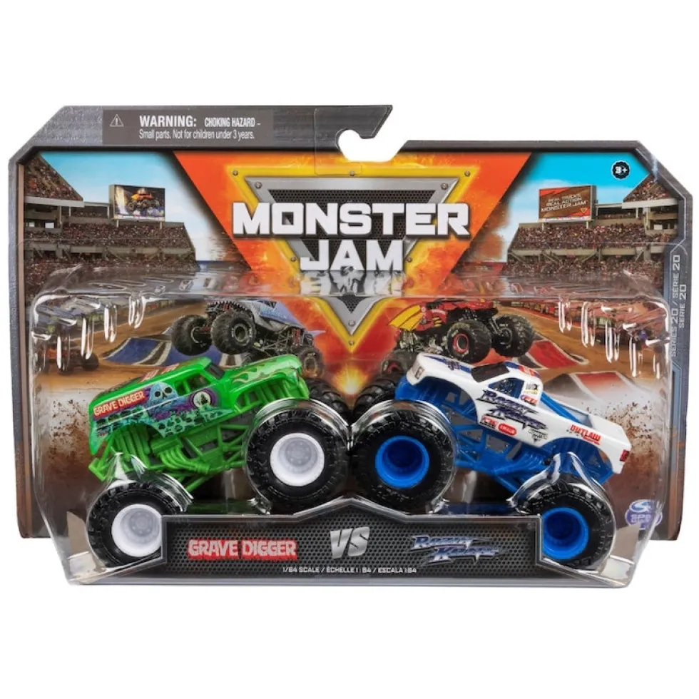 Monster Jam Grave Digger vs Razin Kane autot 2kpl