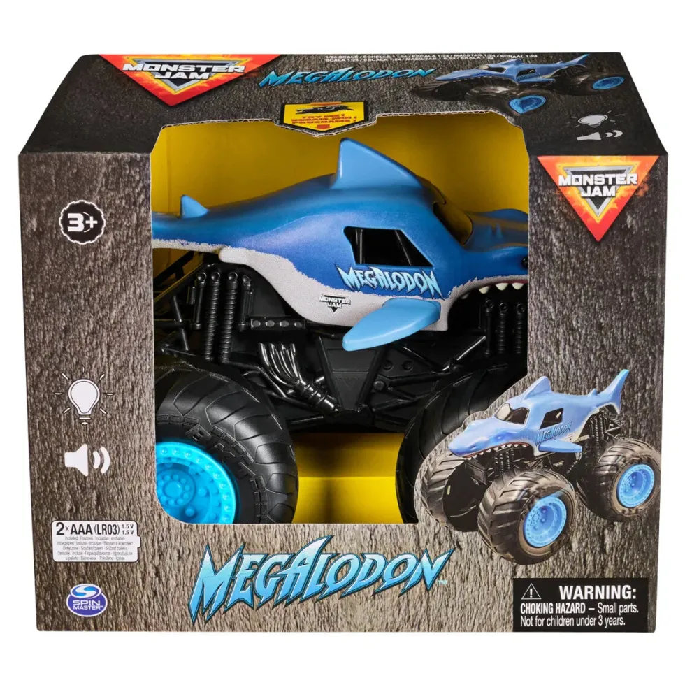 Monster Jam lights and sound Megalodon auto 1:24