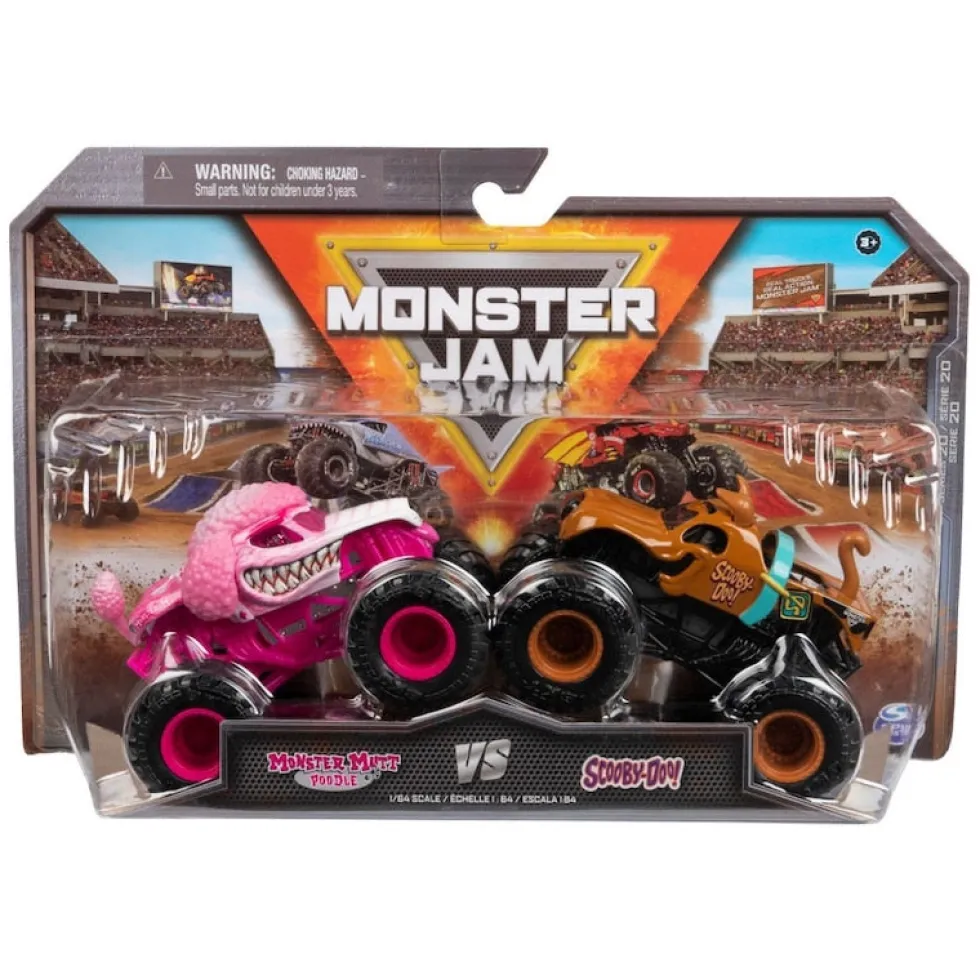Monster Jam Monster Mutt Poodle vs Scooby-Doo! autot 2kpl