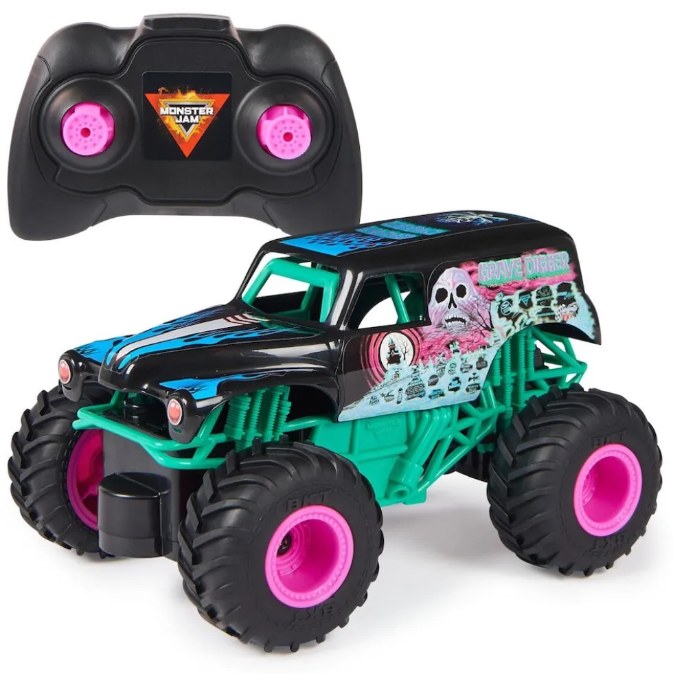 Monster Jam RC Neon Grave Digger kauko-ohjattava Auto